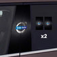 2 pegatinas para el parabrisas del coche con el logotipo