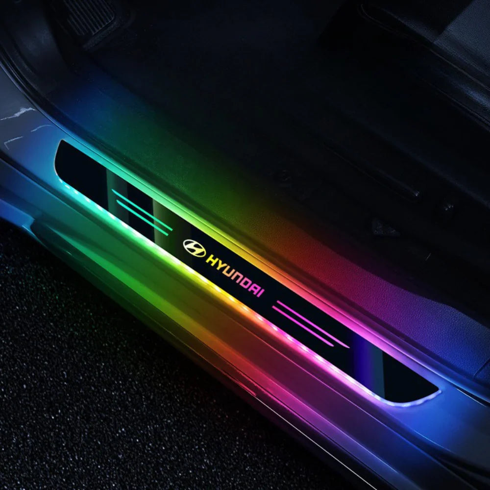Lote de 2 umbrales de puerta LED para coche