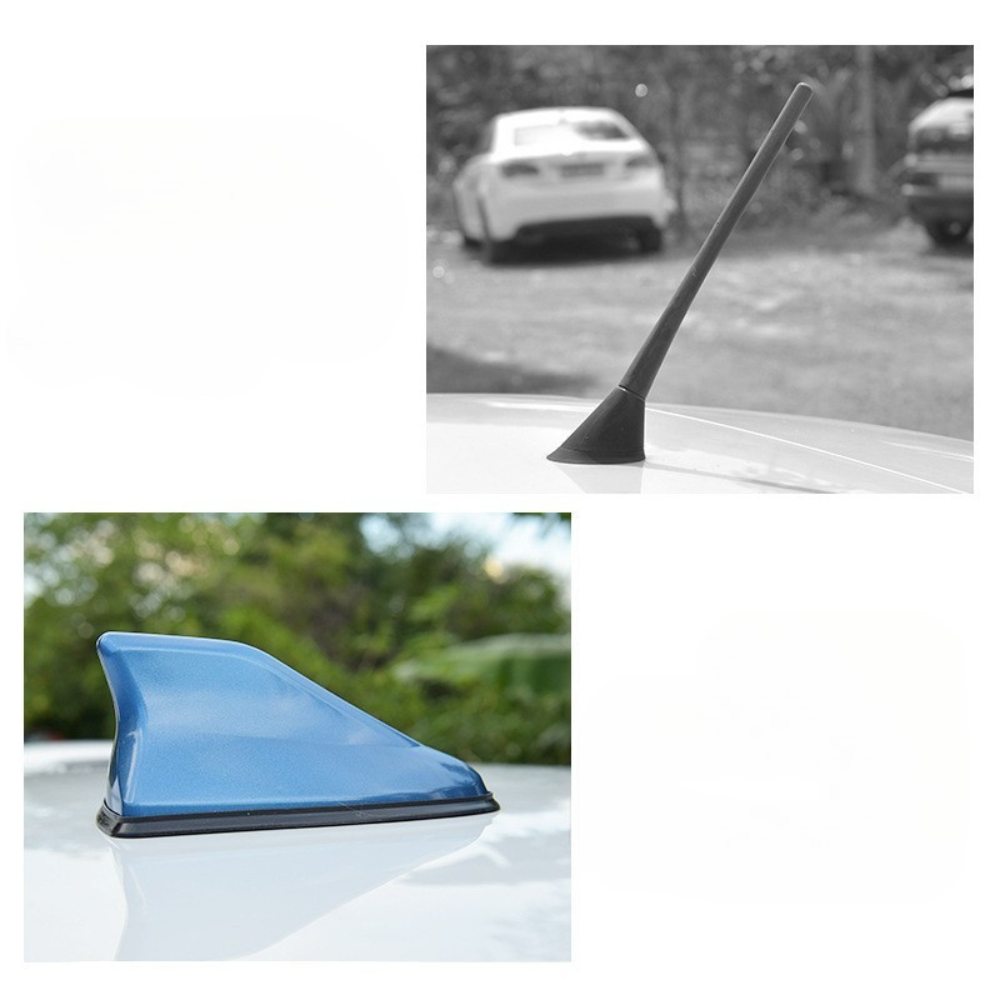 Antena de coche con forma de aleta de tiburón