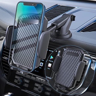 Soporte para móvil con ventosa para el coche + accesorio para la rejilla de ventilación gratis